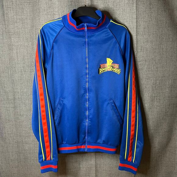 POWER RANGERS 1994 Full Zip Track Jacket Men's Medium Athletic Big Logo - Picture 1 of 6
